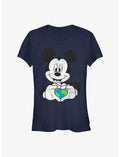 Disney Mickey Mouse Mickey Earth Heart Girls T-Shirt