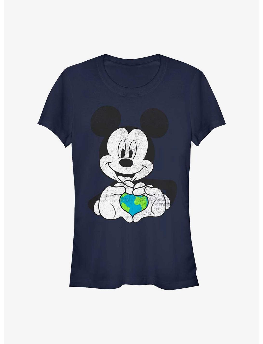 Disney Mickey Mouse Mickey Earth Heart Girls T-Shirt
