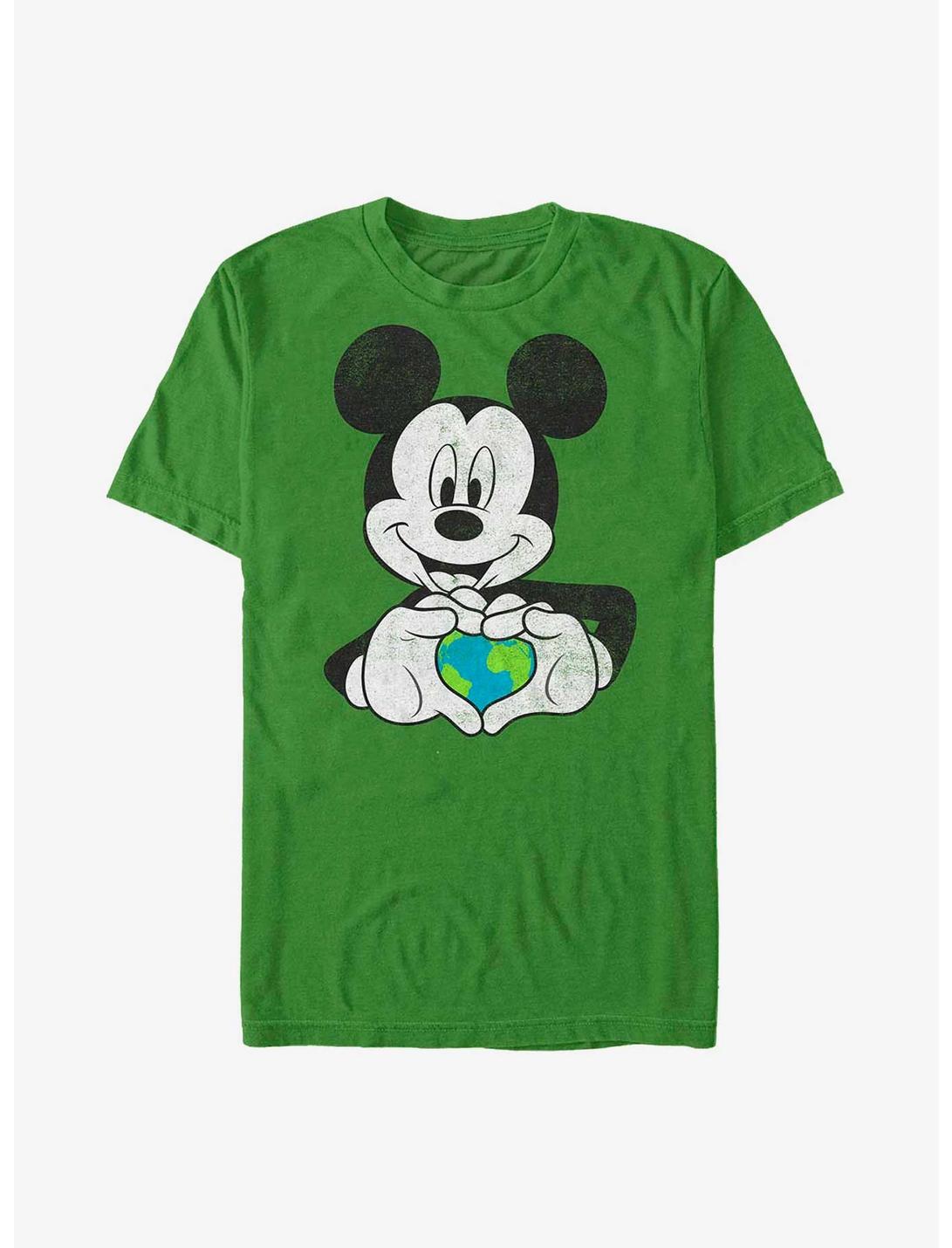 Disney Mickey Mouse Mickey Earth Heart T-Shirt