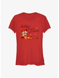 Disney Mickey Mouse Falling In Love Girls T-Shirt