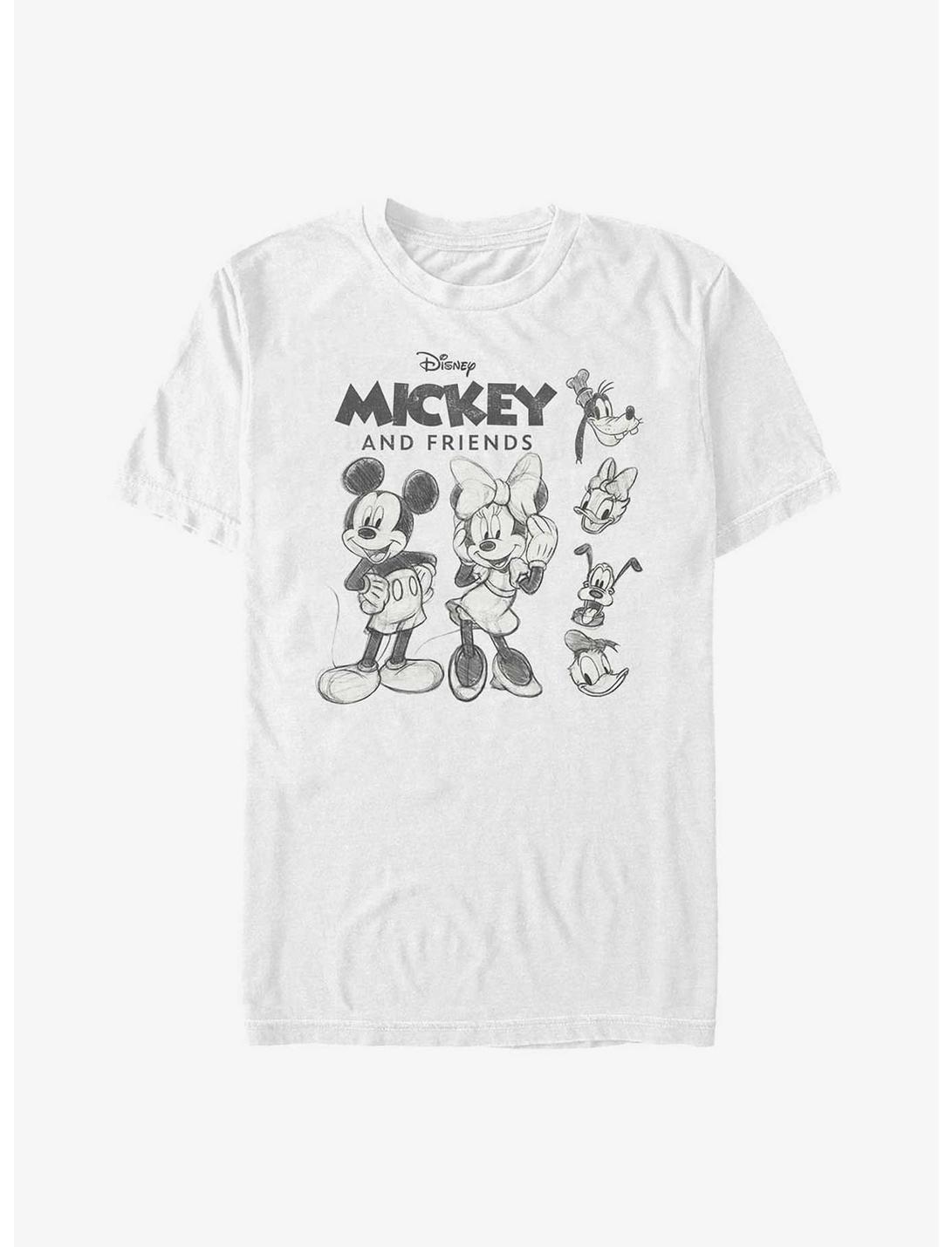 Disney Mickey Mouse Mickey Friends Sketch T-Shirt
