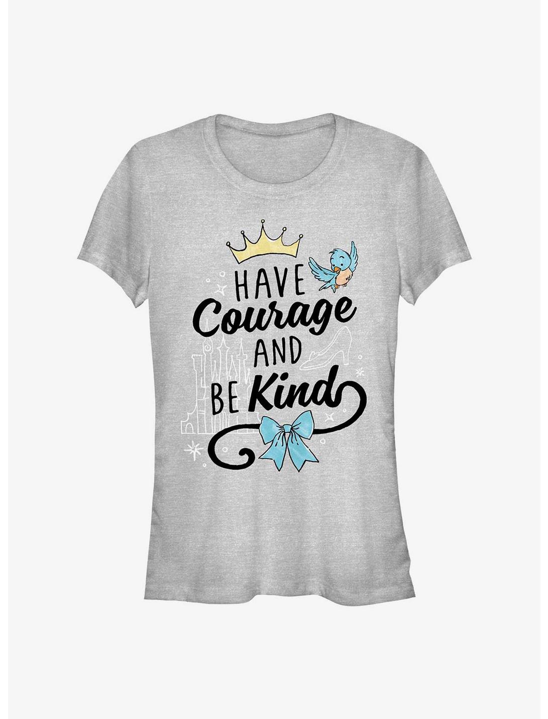 Disney Cinderella Have Courage And Be Kind Doodle Girls T-Shirt