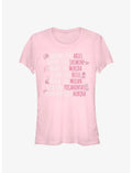 Disney Princess Character Traits Girls T-Shirt