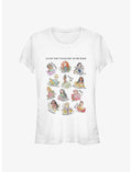 Disney Princess Hand Drawn Textbook Girls T-Shirt