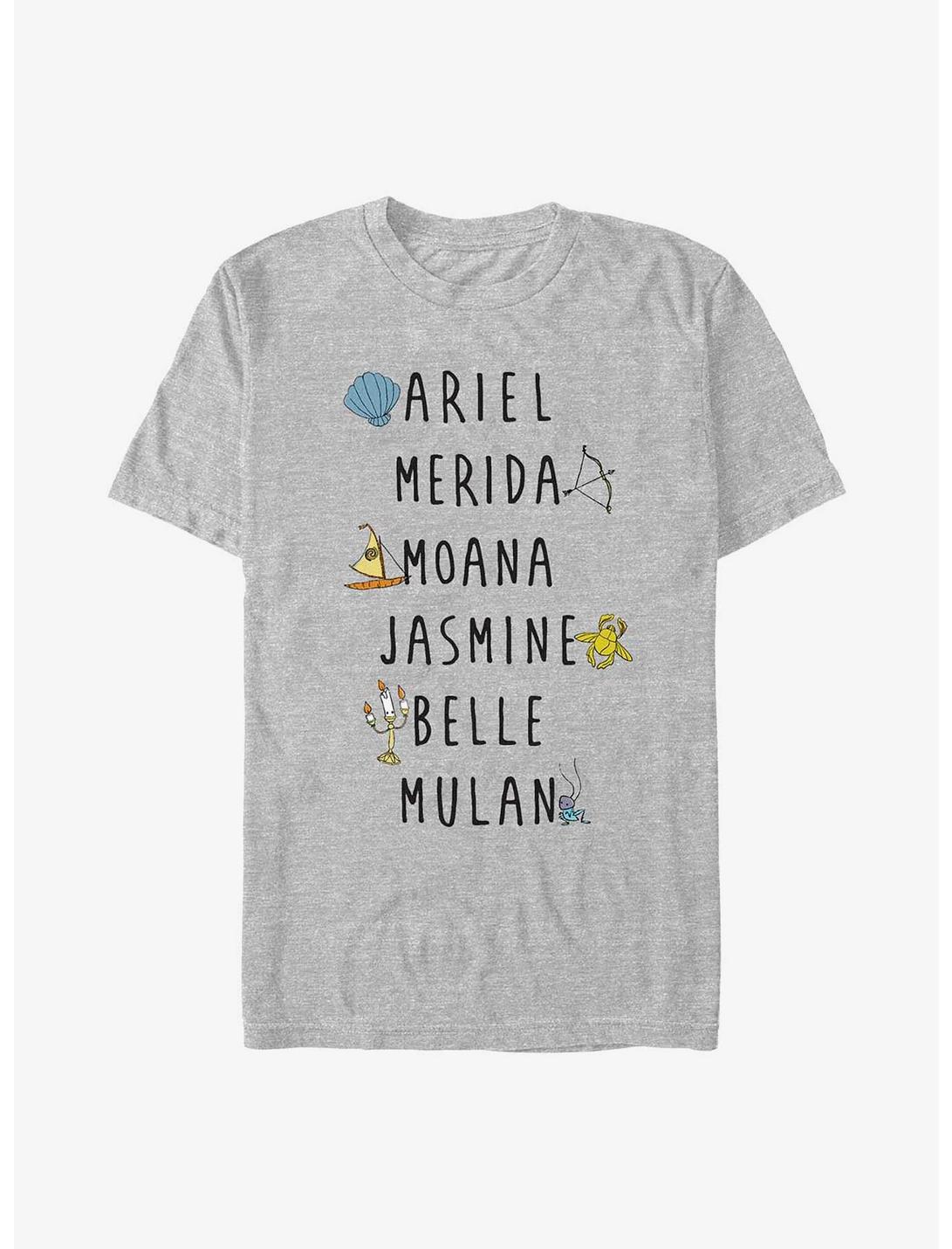 Disney Princess Name Stack T-Shirt