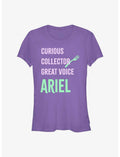 Disney The Little Mermaid Ariel List Girls T-Shirt