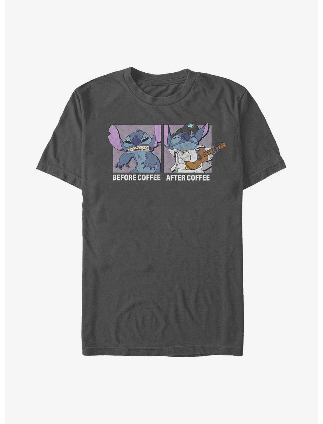 Disney Lilo & Stitch Before Coffee After Coffee T-Shirt