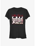 Disney Cruella Cruel Expressions Girls T-Shirt