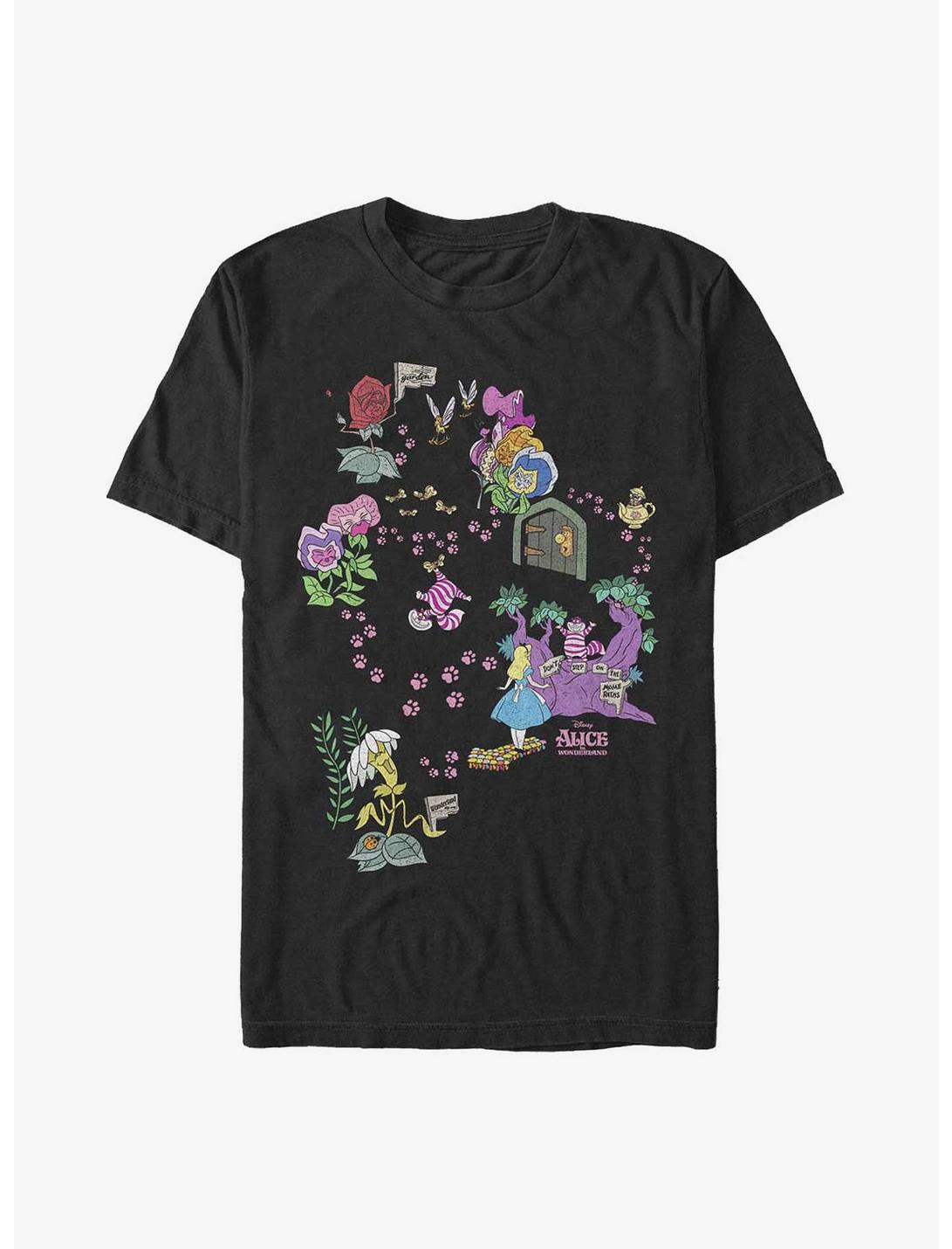 Disney Alice in Wonderland Chesire Map Heavyweight T-Shirt