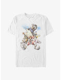 Disney Kingdom Hearts Group In The Clouds Heavyweight T-Shirt
