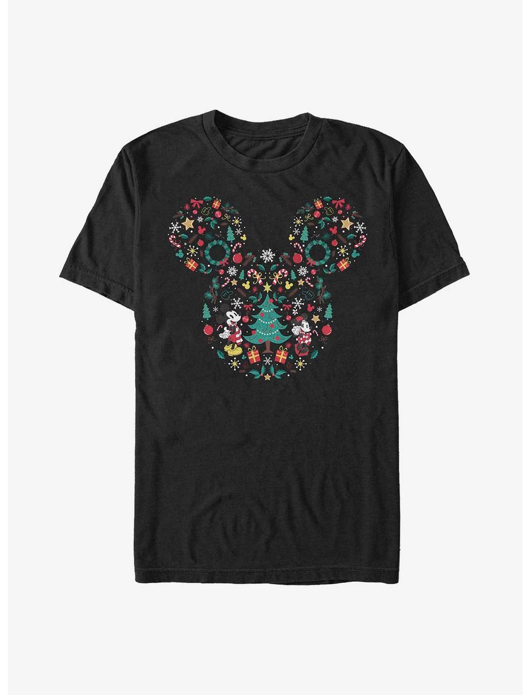 Disney Mickey Mouse & Minnie Mouse Holiday Icon Ear Fill Heavyweight T-Shirt