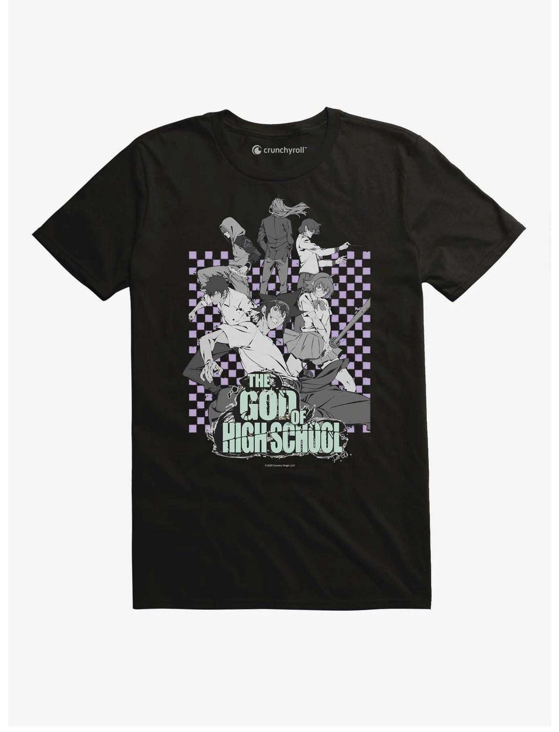 The God of High School Checkered Black T-Shirt
