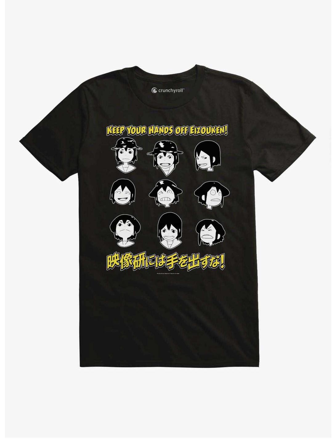 Hands Off Eizouken Black Face Poses T-Shirt