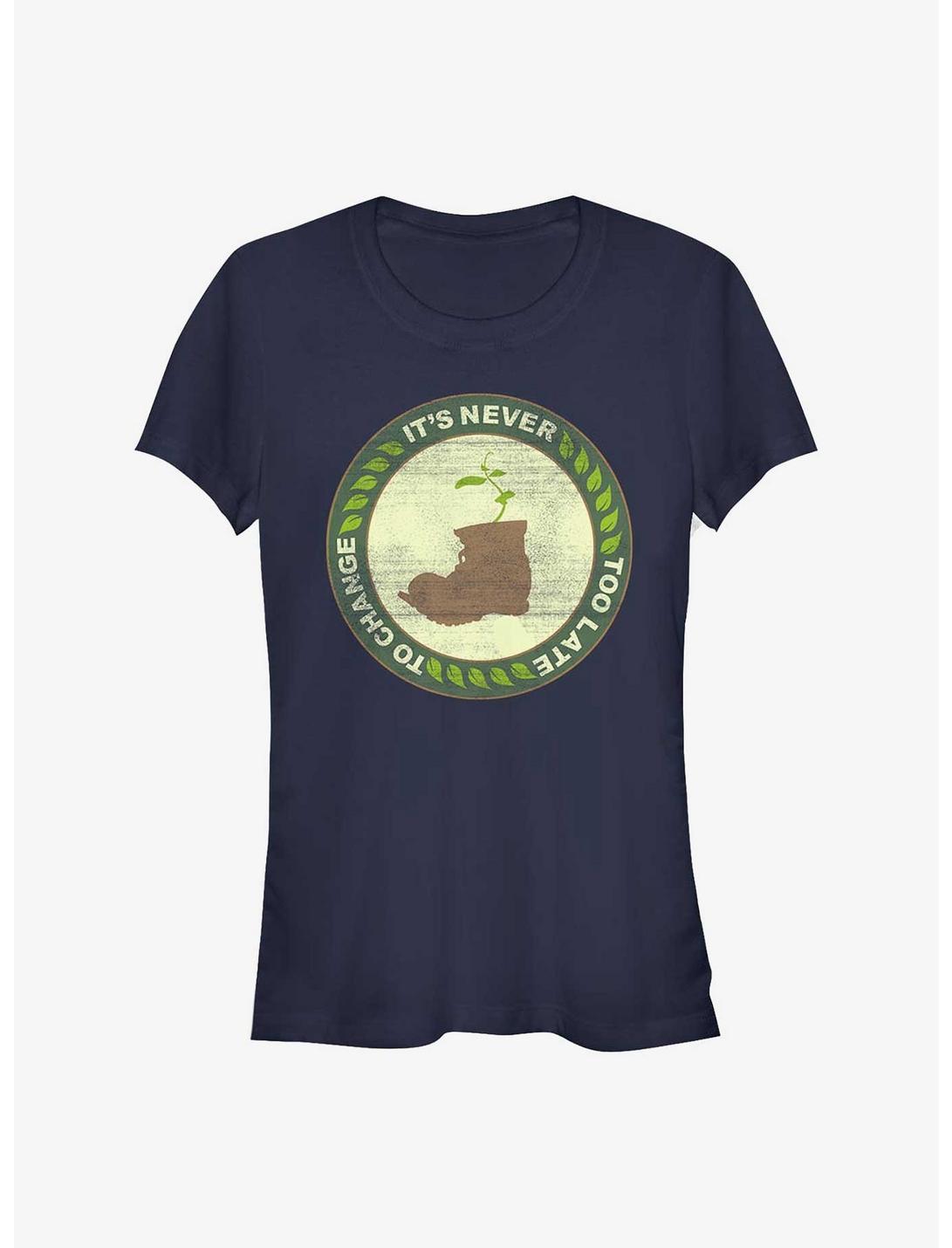 Disney Pixar Wall-E Earth Day Never Too Late To Change Girls T-Shirt