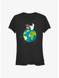 Disney Pixar Wall-E Earth Day Wall-E and Eve World Peace Girls T-Shirt