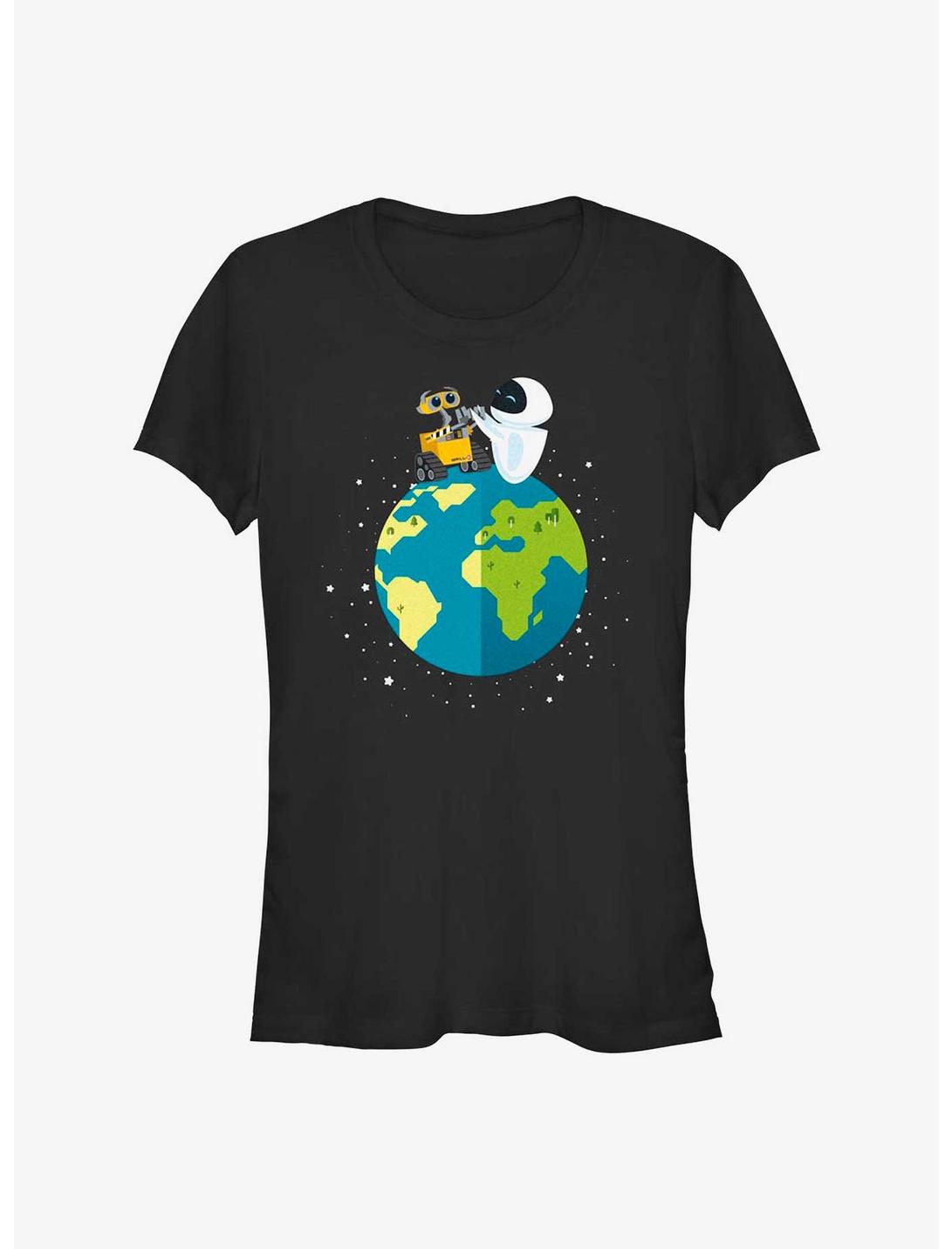 Disney Pixar Wall-E Earth Day Wall-E and Eve World Peace Girls T-Shirt