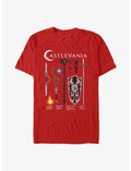 Castlevania Weapons Infographic T-Shirt