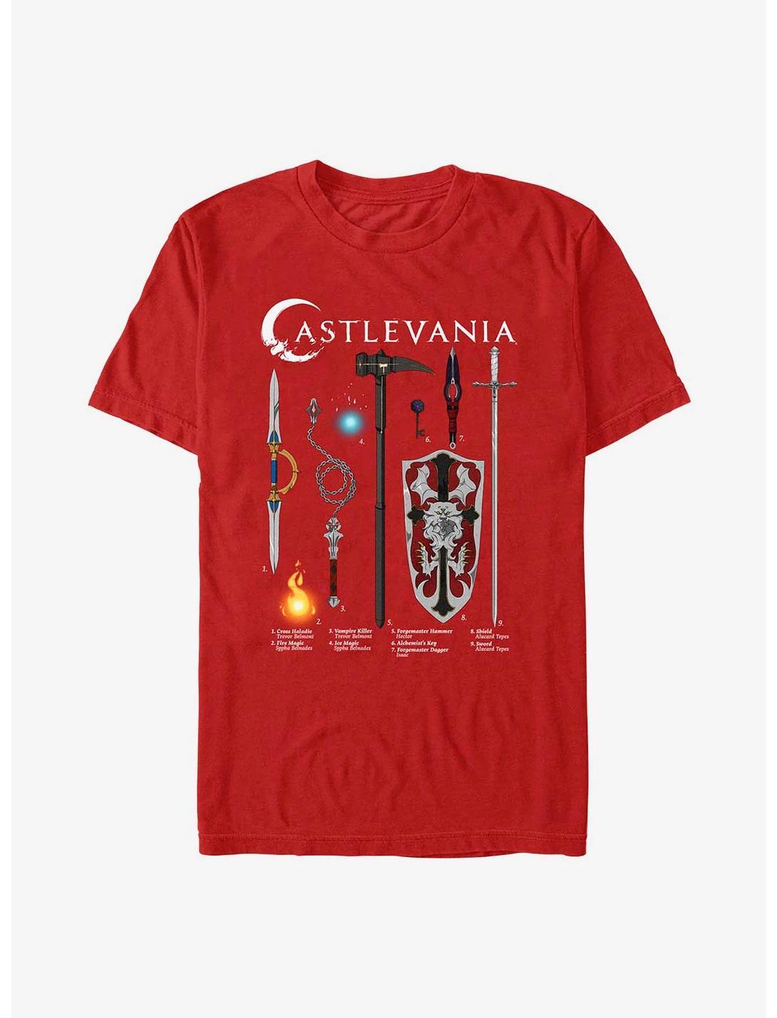 Castlevania Weapons Infographic T-Shirt