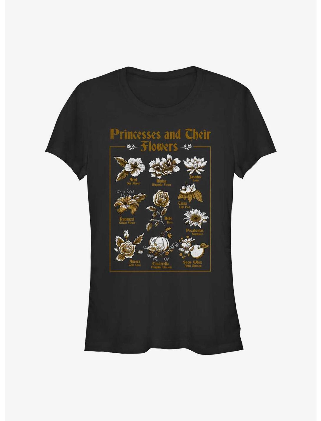 Disney Princesses Flower Chart Girls T-Shirt