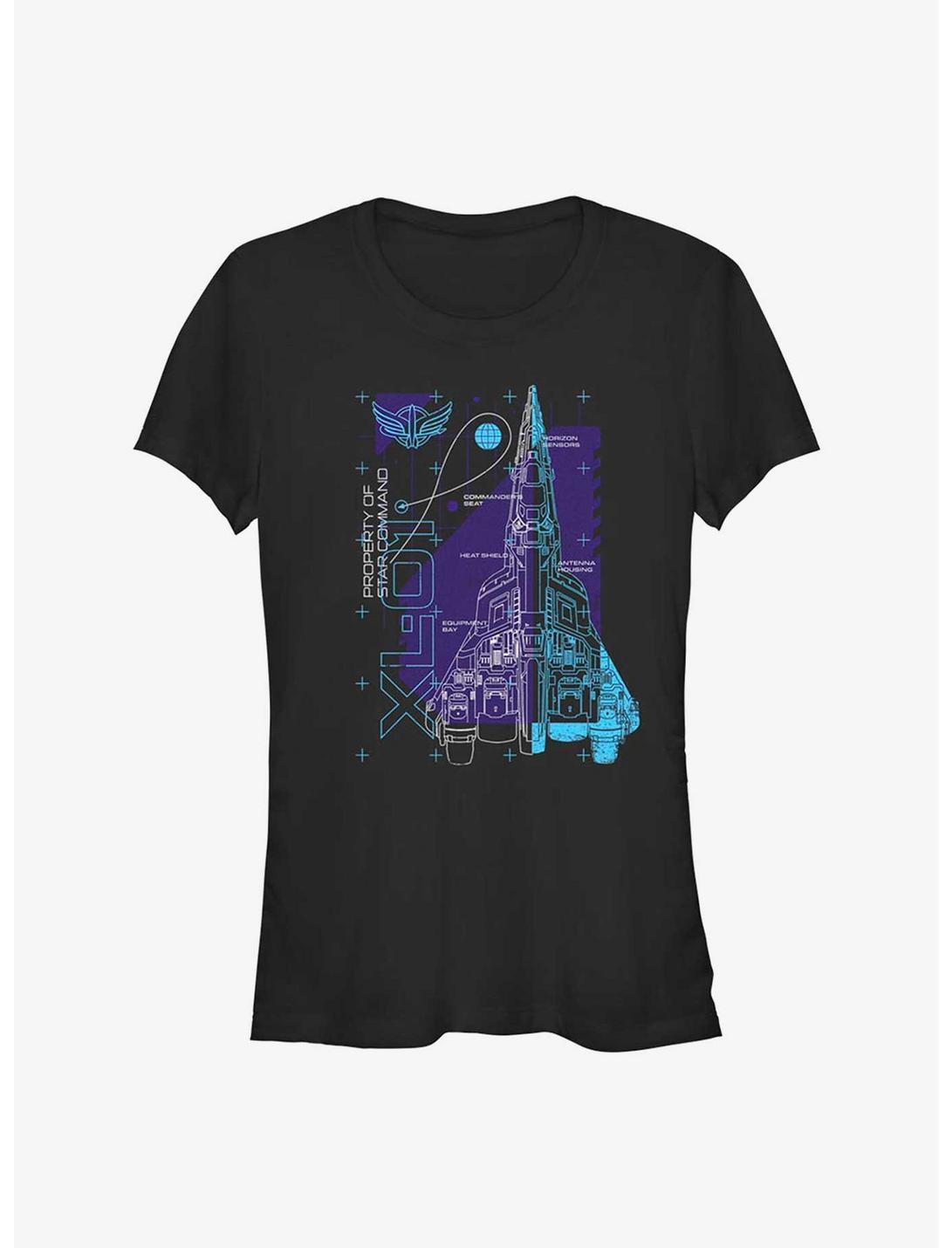 Disney Pixar Lightyear Ship Schematic Girls T-Shirt