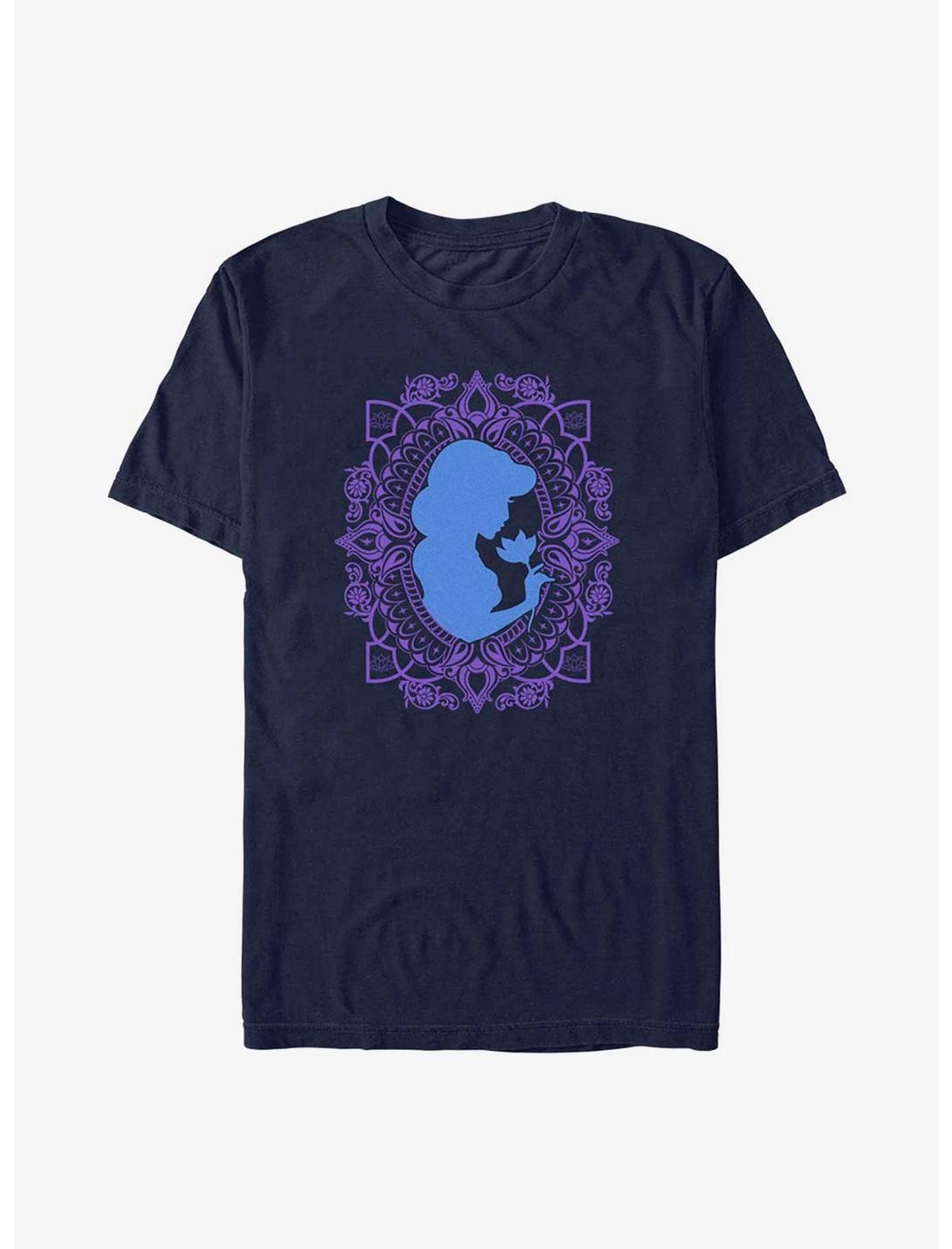 Disney Aladdin Jasmine Flower Frame Silhouette T-Shirt
