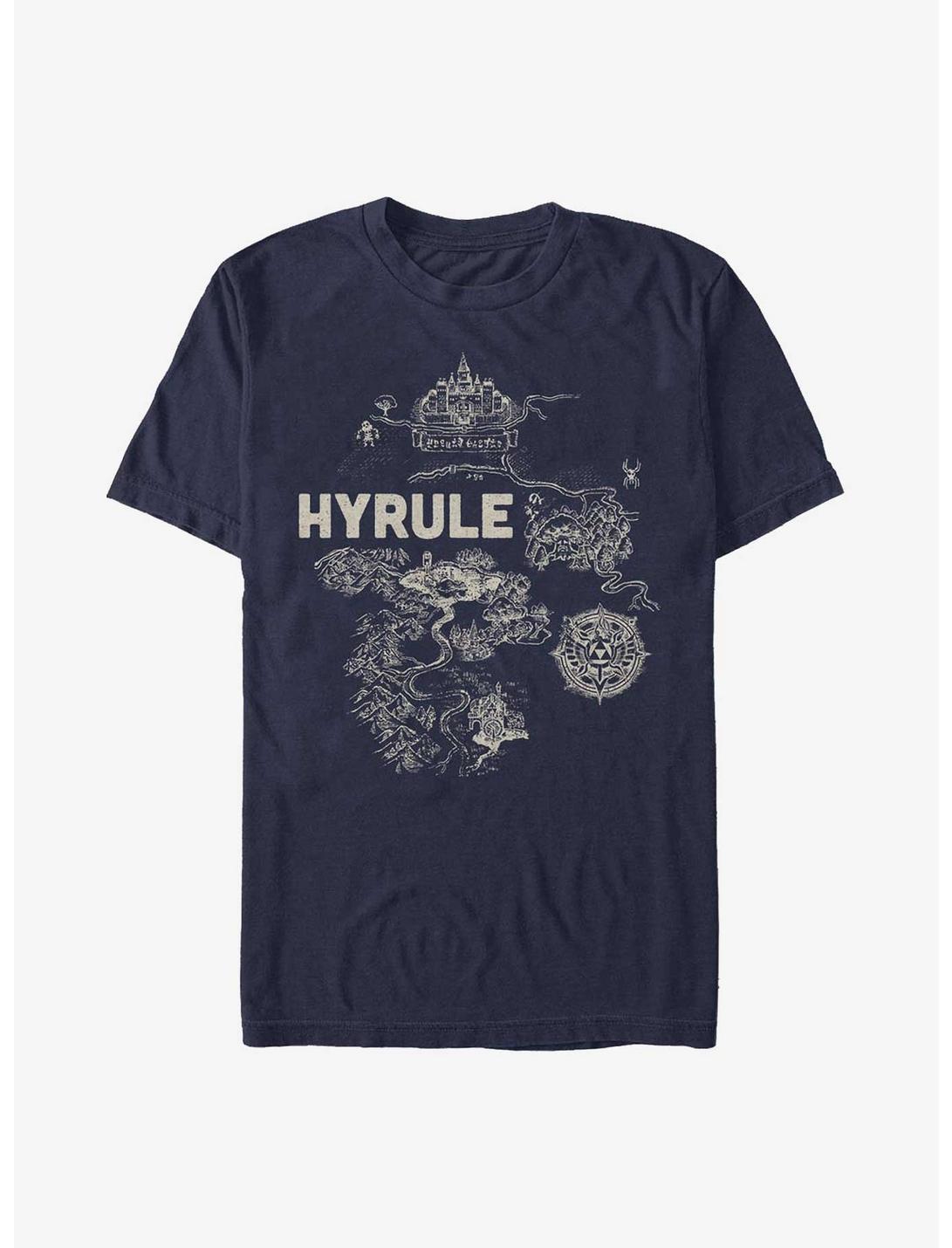 Nintendo Zelda Regional Map of Hyrule T-Shirt
