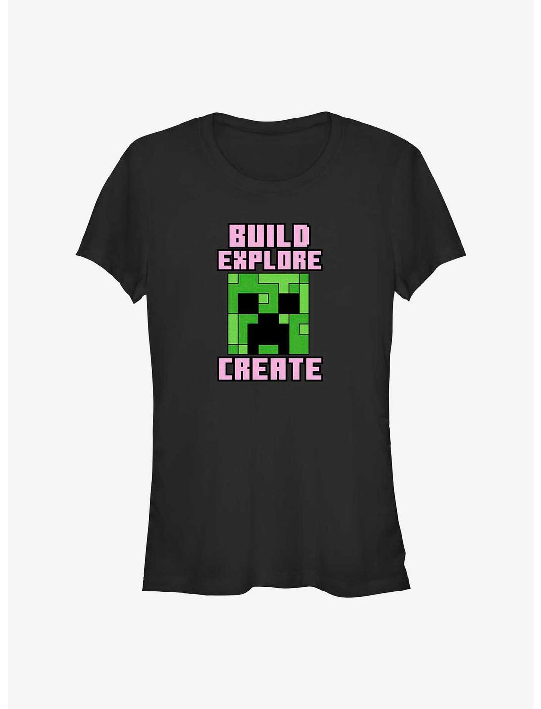 Minecraft Creeper Create Girls T-Shirt