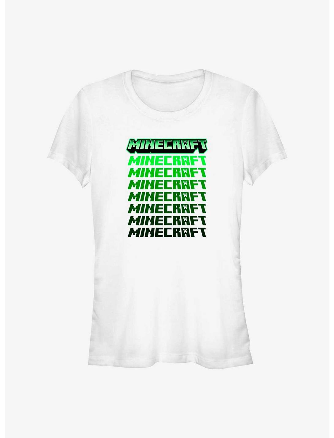 Minecraft Logo Stacked Girls T-Shirt