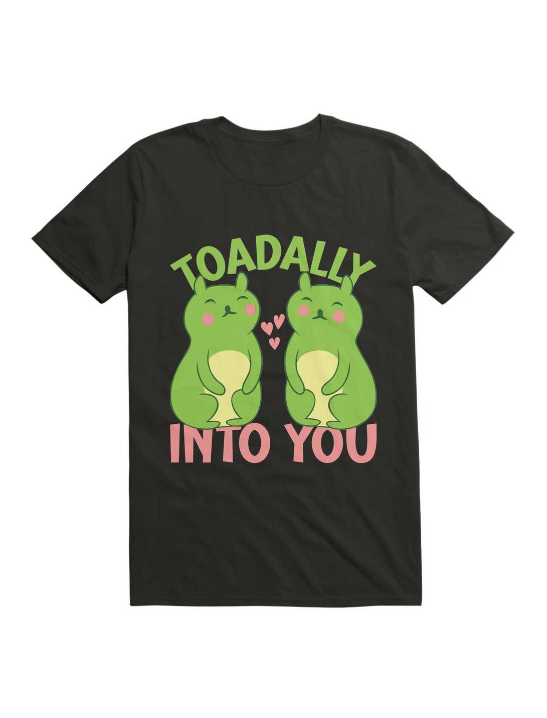 Kawaii Toadally Into You Funny Frog Valentine's Day Pun T-Shirt