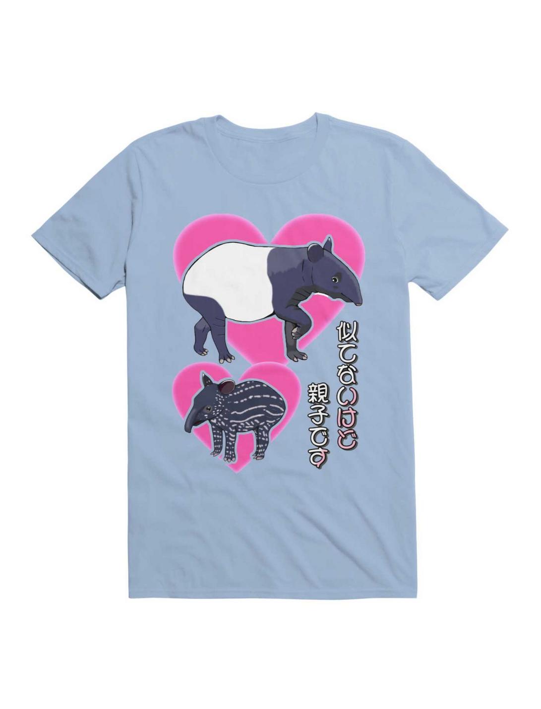 Kawaii Malayan Tapir Mother And Baby T-Shirt