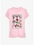 Disney Alice in Wonderland Wildflowers Chart Girls T-Shirt