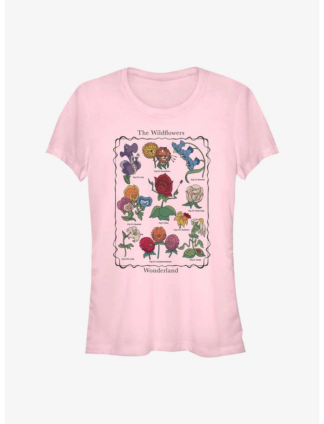 Disney Alice in Wonderland Wildflowers Chart Girls T-Shirt