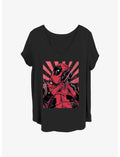Marvel Deadpool Love Portrait Girls T-Shirt Plus Size
