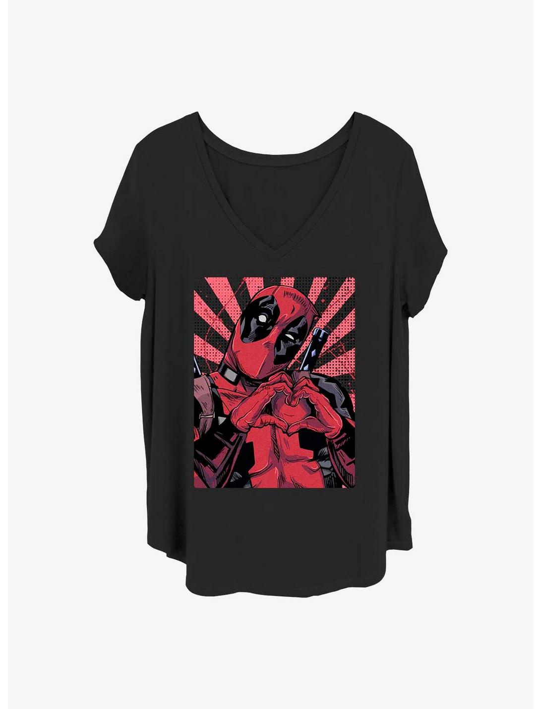 Marvel Deadpool Love Portrait Girls T-Shirt Plus Size