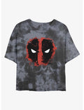 Marvel Deadpool Dead Eyes Tie-Dye Girls Crop T-Shirt