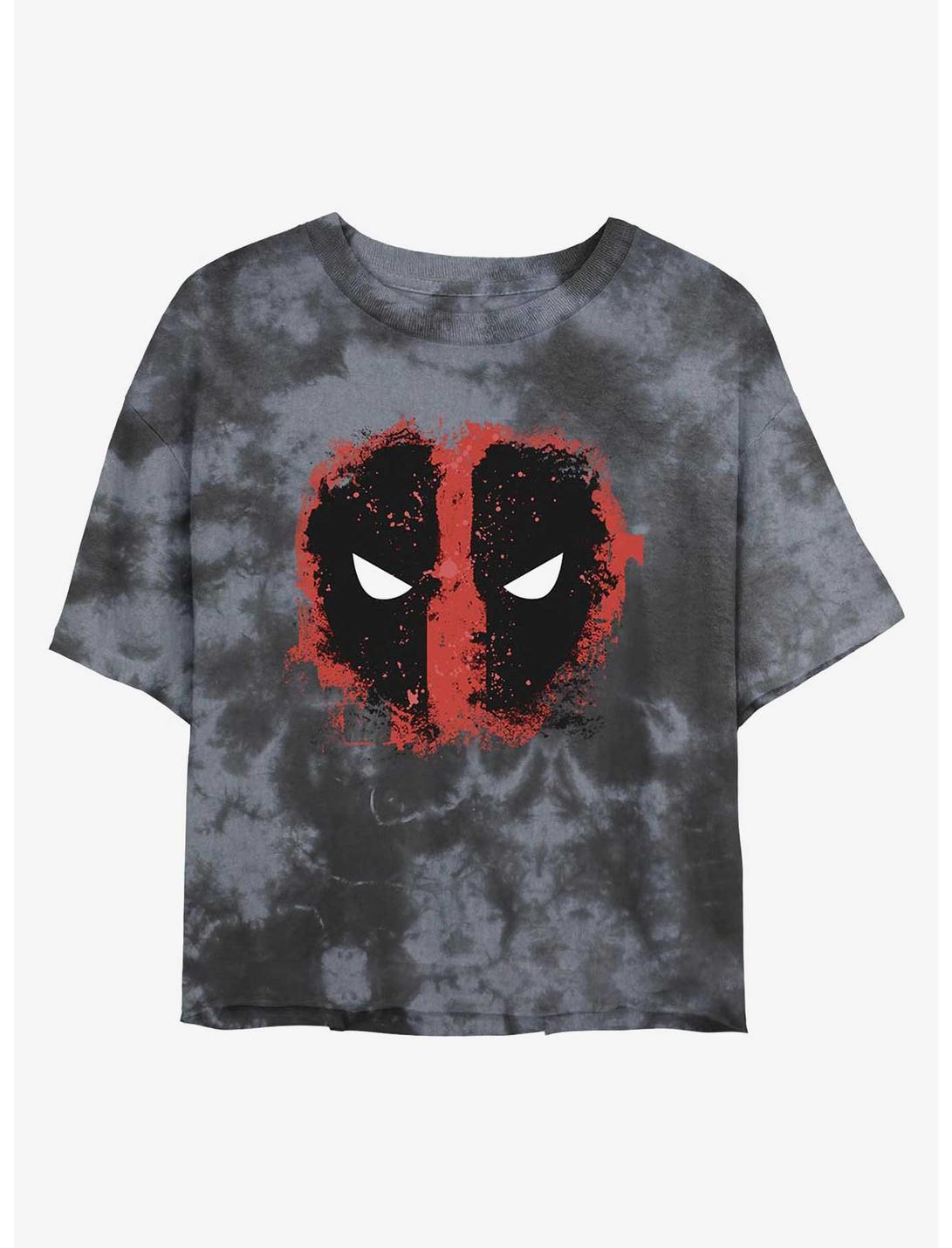Marvel Deadpool Dead Eyes Tie-Dye Girls Crop T-Shirt