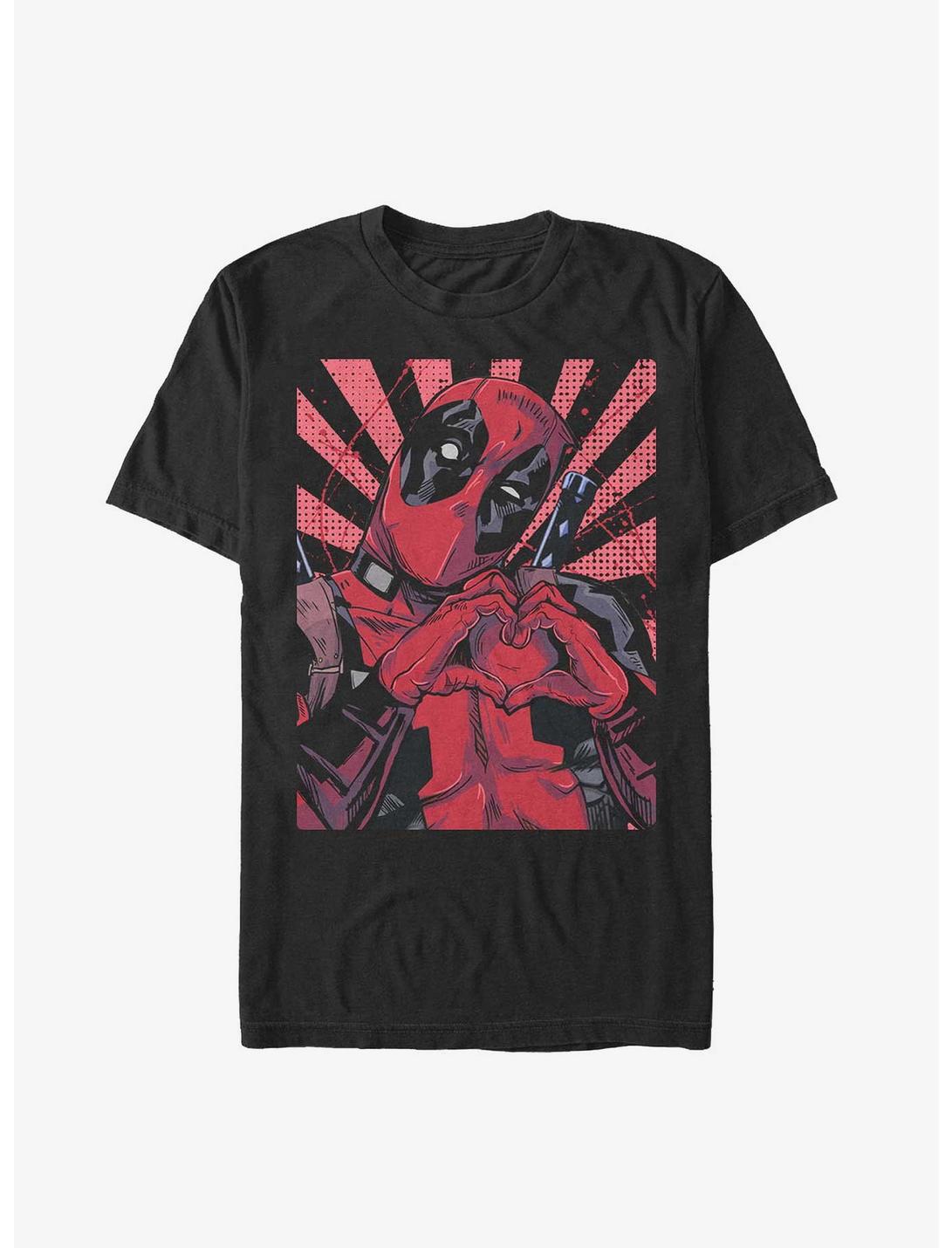 Marvel Deadpool Heart Poster Heavyweight T-Shirt
