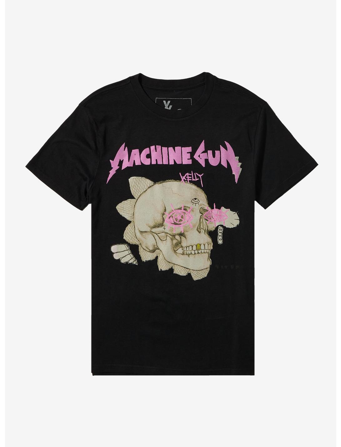 Machine Gun Kelly Pink Skull Boyfriend Fit Girls T-Shirt