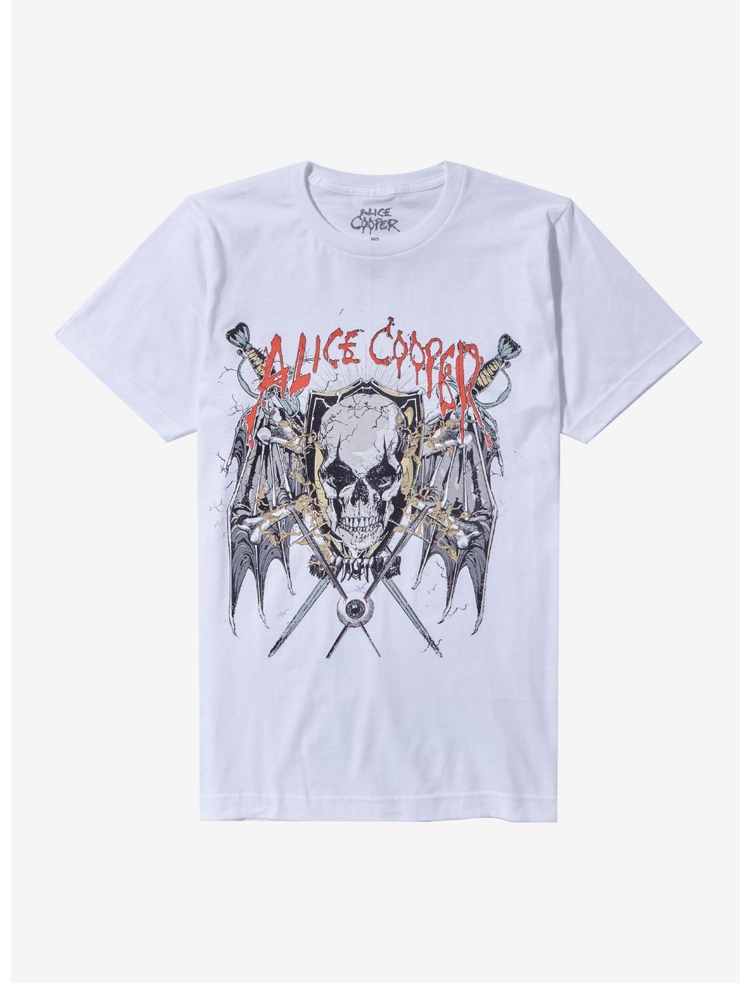 Alice Cooper Winged Skull & Blades Boyfriend Fit Girls T-Shirt