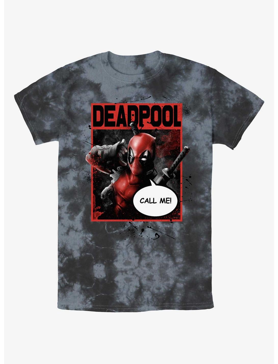Marvel Deadpool Call Me Poster Tie-Dye T-Shirt