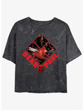 Marvel Deadpool Dead Gang Girls Mineral Wash Crop T-Shirt