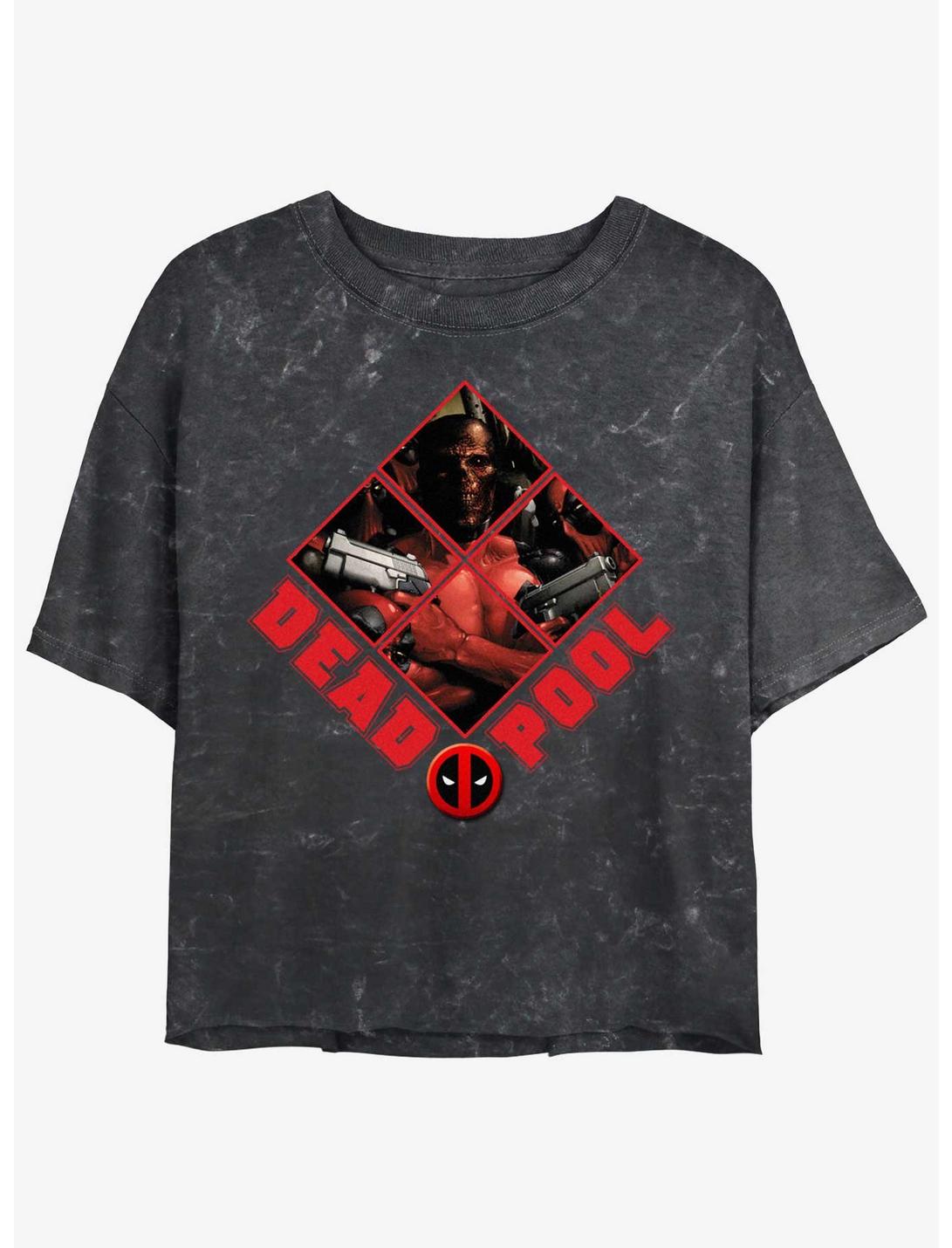 Marvel Deadpool Dead Gang Girls Mineral Wash Crop T-Shirt