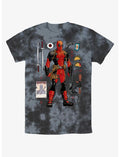 Marvel Deadpool Mercenary Items Tie-Dye T-Shirt
