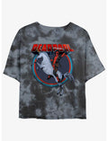 Marvel Deadpool Unicorns Forever Girls Tie-Dye Crop T-Shirt
