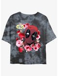 Marvel Deadpool What Is This Girls Tie-Dye Crop T-Shirt