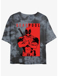 Marvel Deadpool Police Girls Tie-Dye Crop T-Shirt