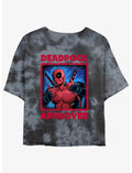 Marvel Deadpool Approved Girls Tie-Dye Crop T-Shirt