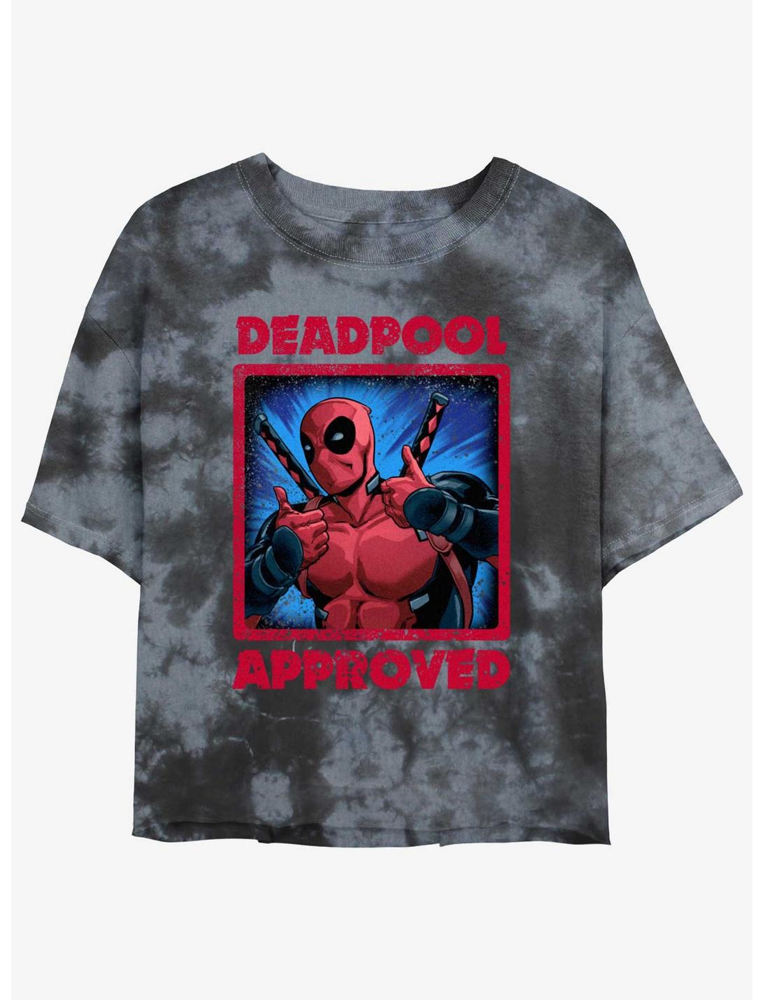 Marvel Deadpool Approved Girls Tie-Dye Crop T-Shirt