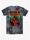 Marvel Deadpool Believe In Yourself Poster Tie-Dye T-Shirt