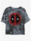 Marvel Deadpool Evil Eye Icons Girls Tie-Dye Crop T-Shirt